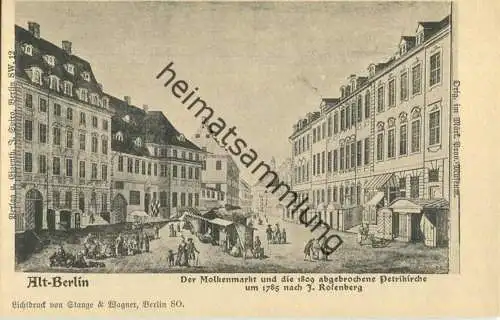 Alt-Berlin - Molkenmarkt - Petrikirche - Verlag J. Spiro Berlin SW - Druck Stange & Wagner Berlin SO