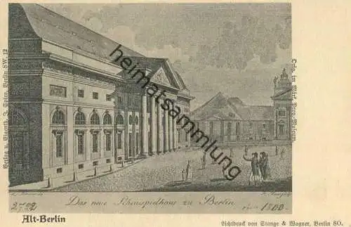 Alt-Berlin - Das Neue Schauspielhaus - Verlag J. Spiro Berlin SW - Druck Stange & Wagner Berlin SO