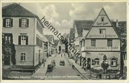 74363 Güglingen - Hauptstrasse - Bäckerei G. Breckle - Verlag E. Gansser Güglingen