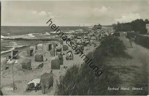 Niechorze - Seebad Horst - Strand - Foto-Ansichtskarte - Verlag Geyer & Co Breslau