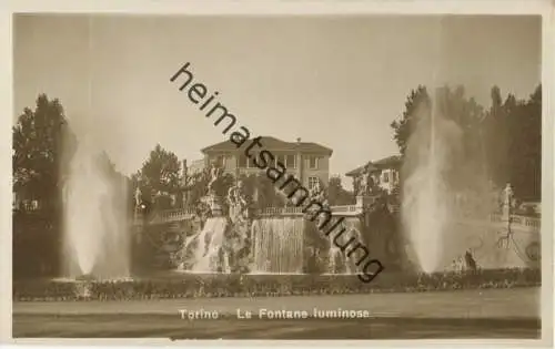 Torino - Le Fontane luminose - Foto-AK - vera Fotografia