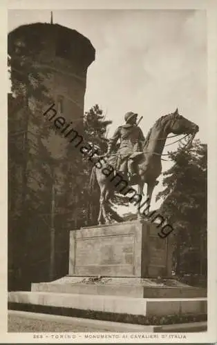 Torino - Monumento al Cavalieri d' Italia - Foto-AK - vera Fotografia
