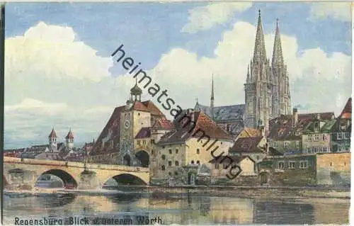 Regensburg - Blick vom unteren Wörth - Verlag Franz Josef Huber München