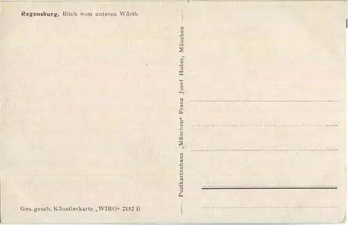 Regensburg - Blick vom unteren Wörth - Verlag Franz Josef Huber München