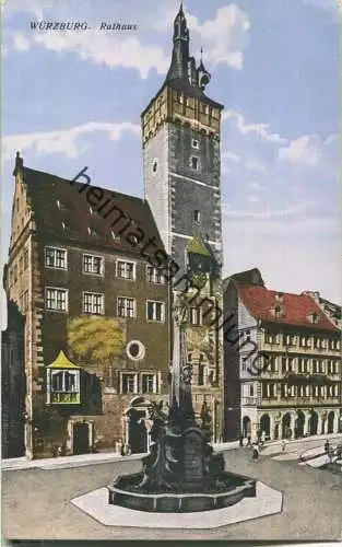 Würzburg - Rathaus - Verlag Bruno Hansmann Cassel