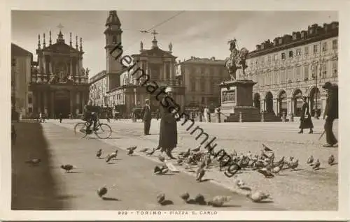 Torino - Piazza S. Carlo - Foto-AK - vera Fotografia