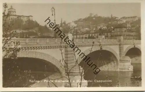 Torino - Ponte Umberto I e Monte dei Cappuccini - Foto-AK - vera Fotografia