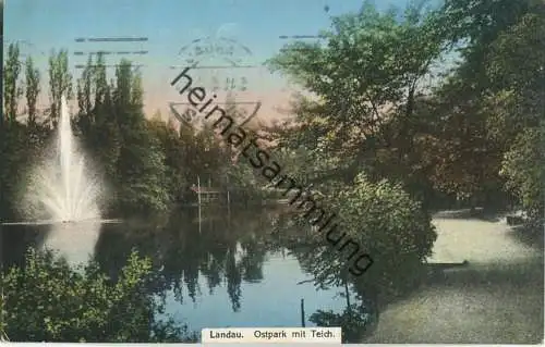Landau - Ostpark mit Teich - Feldpost