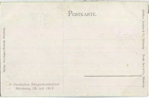 Nürnberg - Eröffnungsgruppe - Deutsches Sängerbundesfest 1912 - Verlag Heerdegen-Barbeck Nürnberg