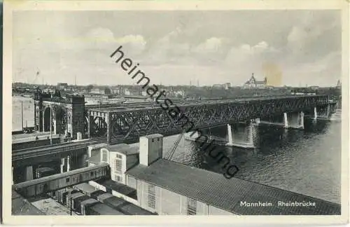 Mannheim - Rheinbrücke - Foto-AK - Verlag Max Hepp Mannheim