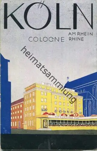 Köln - Hotel Kölner Hof - signiert Trueb