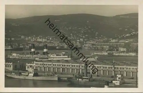 Trieste - Panorama e Molo dei Bersaglieri - Foto-AK - vera Fotografia