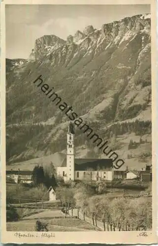 Pfronten - Kirche - Aggenstein - Breitenberg - Foto-Ansichtskarte - Verlag Kohlbauer Pfronten