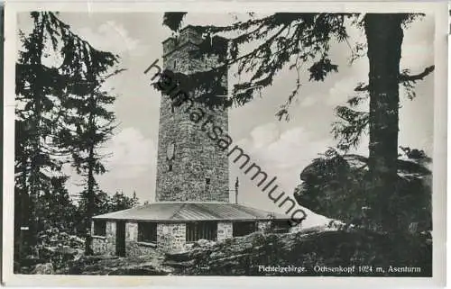 Fichtelgebirge - Ochsenkopf - Asenturm - Foto-AK - Verlag Paul Himm Bayreuth