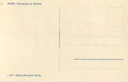 Basel - Münster - Kreuzgang - Foto-AK - Edition Photoglob Zürich