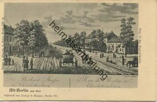 Alt-Berlin - Die Berliner Strasse in Charlottenburg - Verlag J. Spiro Berlin SW - Druck Stange & Wagner Berlin SO