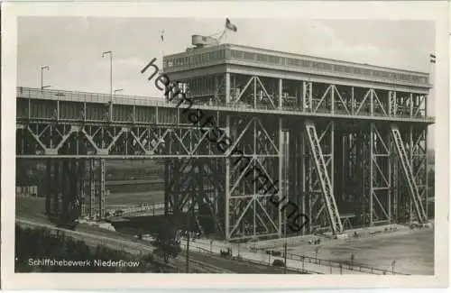 Niederfinow - Schiffshebewerk - Foto-Ansichtskarte 30er Jahre - Verlag Max Weniger Falkenberg