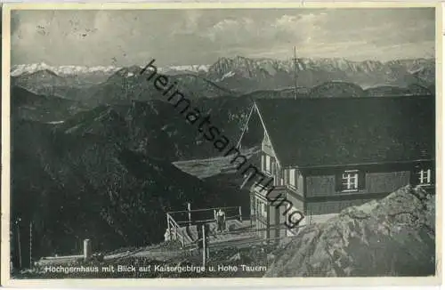 Hochgernhaus - Kaisergebirge - Hohe Tauern - Foto-Ansichtskarte - Verlag Franz Buchner Hochgernhaus