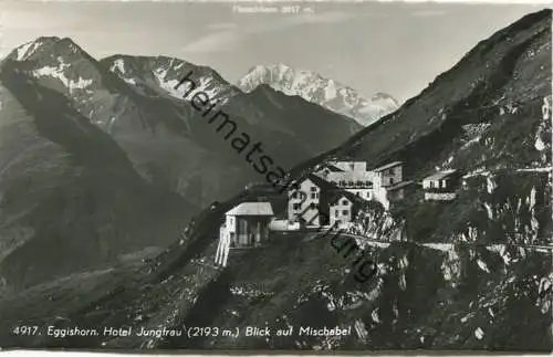 Eggishorn - Hotel Jungfrau - Blick auf Mischabel - Foto-AK