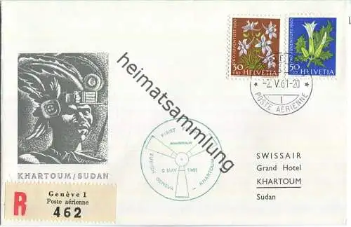 Swissair - First Flight - Genf-Khartoum 1961