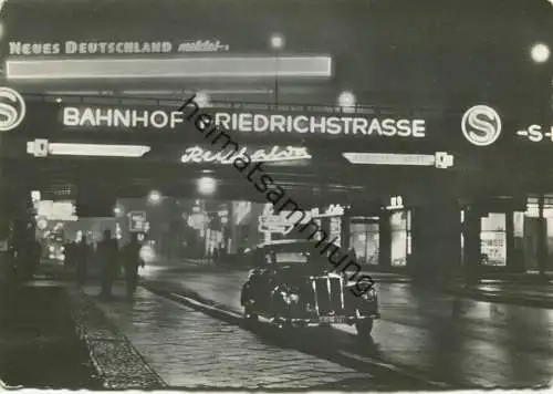Berlin-Mitte - Am Bahnhof Friedrichstrasse - Foto-AK Grossformat - VEB Volkskunstverlag Reichenbach