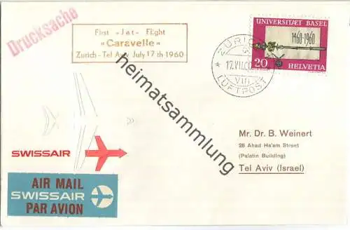 Swissair - First Jet Flight - Caravelle - Zürich-Tel Aviv 1960