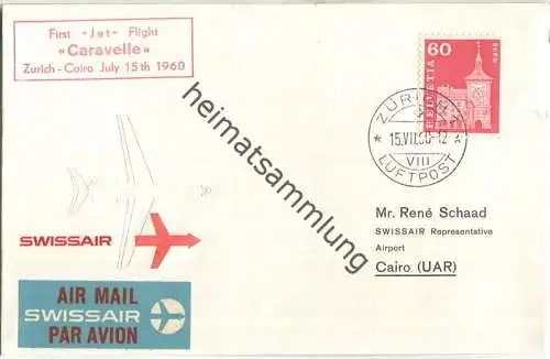 Swissair - First Jet Flight - Caravelle - Zürich-Cairo 1960