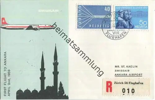 Swissair - First Flight - Zürich-Ankara 1959