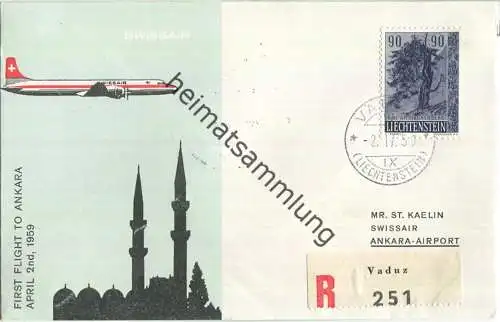 Swissair - First Flight - Vaduz-Ankara 1959