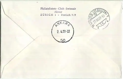 Swissair - First Flight - Vaduz-Ankara 1959