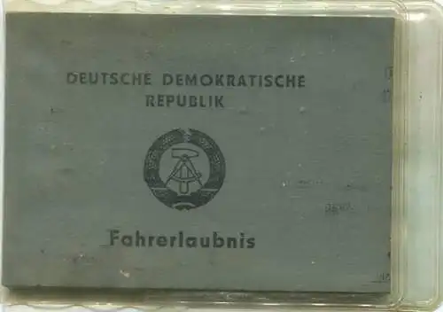 DDR - Deutsche Demokratische Republik - Fahrerlaubnis 1975
