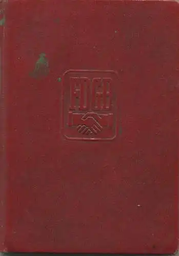 DDR - FDGB Mitgliedsbuch - Freier Deutscher Gewerkschaftsbund - IG Metall Leipzig - Beiträge von 1960 bis 1968