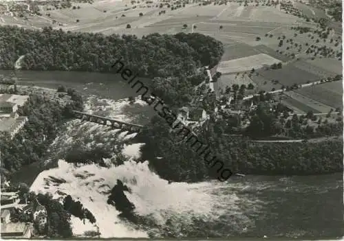 Rheinfall - Flugaufnahme - Foto-AK Grossformat gel. 1958