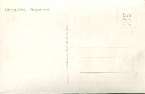 Münster in Westfalen - Prinzipalmarkt - Foto-AK - Verlag Carl Pohlschmidt Münster