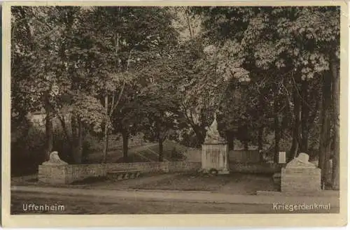 Uffenheim - Kriegerdenkmal - Verlag Jakob Röder Uffenheim