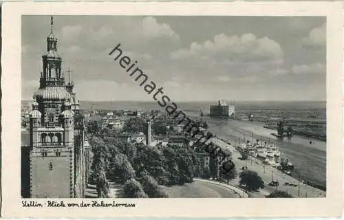 Szczecin - Stettin - Blick von der Hakenterrasse - Verlag Schöning & Co Lübeck