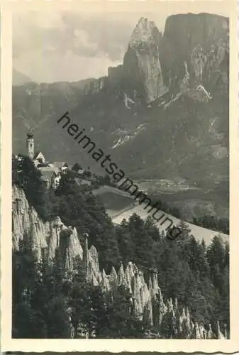 Renon - Monte di mezzo con Rivelloni Dolomiti - Mittelberg am Ritten - Foto-AK - Photo T. Flunger