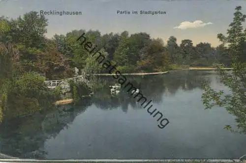 Recklinghausen - Partie im Stadtgarten - Verlag Cramers Kunstanstalt