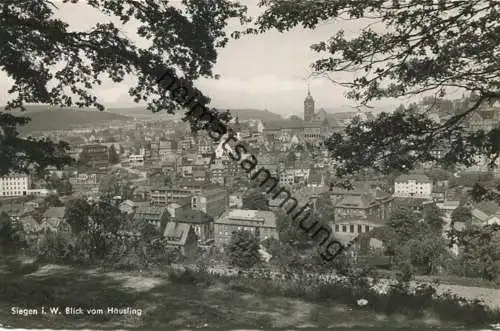 Siegen in Westfalen - Blick vom Häusling - Foto-AK - Verlag Kurt Betlach Siegen