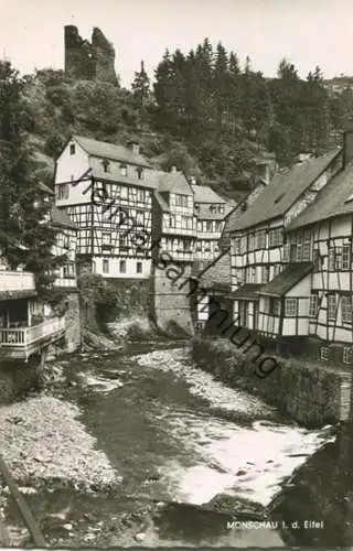 Monschau - Partie an der Rur mit Haller - Foto-AK - Verlag F. G. Teitz Königssee