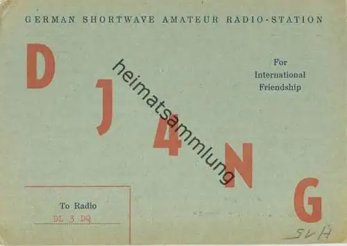 QSL - Funkkarte - DJ4NG - Sehnde - 1958