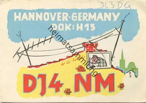 QSL - Funkkarte - DJ4NM - Hannover - 1959