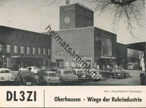 QSL - Funkkarte - DL3ZI - Oberhausen - Hauptbahnhof - 1959