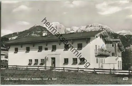 Berchtesgaden-Stanggass - Cafe-Pension Carola - Besitzer Carola Frfr. v. Toll - Foto-AK - Verlag O. Beer Berchtesgaden