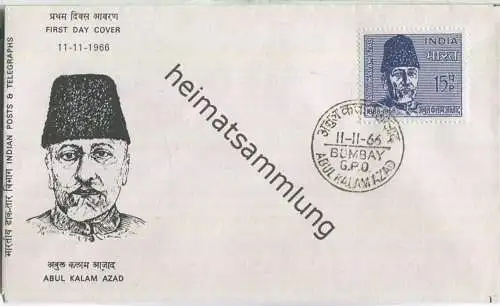 FDC - India - Abul Kalam Azad 1966