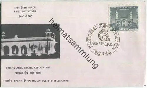 FDC - India - Pacific Area Travel Association 1966