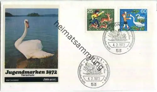 FDC - Jugendmarken 1972 - Tierschutz