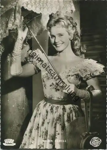 Maria Schell - rückseitig Autogramm - Verlag Kunst und Bild Berlin