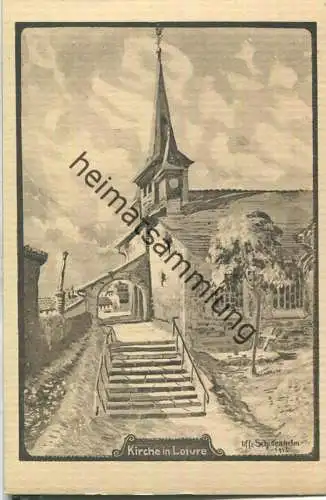 Loivre - Kirche - Feldpostkarte - signiert Uffz. Schittenhelm 1915