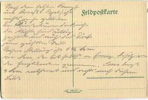 Loos bei Lens - Feldpostkarte - signiert Uffz. Schittenhelm 1915